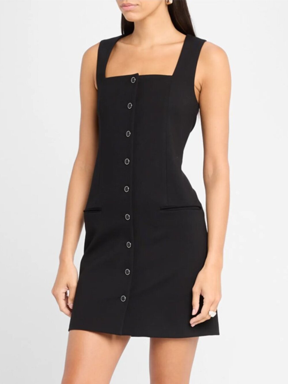 Rag & Bone Black Button Front Mini Dress Size 0